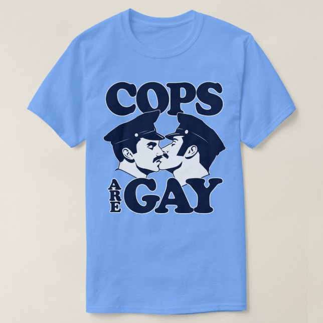 Cops är Gay Pin T Shirt (Design framsida)