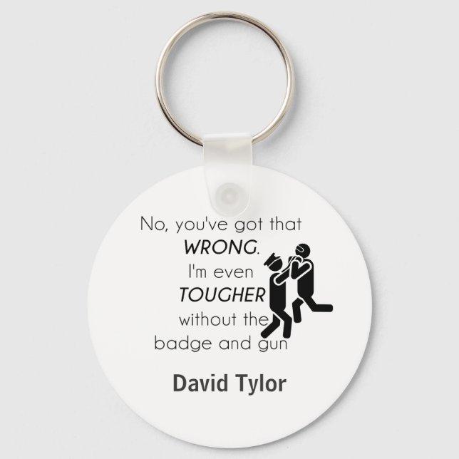 Cops Jokes Gifts Nyckelring (Framsida)