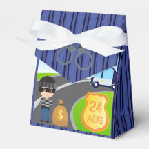 Cops och Robbers Födelsedagsfest Guest Tack