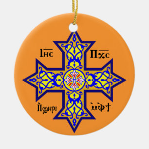 Coptic arg julprydnad julgransprydnad keramik