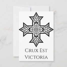 Coptic Cross Holy Card | Pater Noster Prayer Back Tack Kort