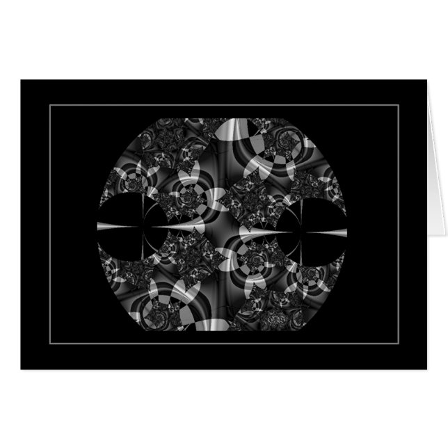 (Coptic) svart & vit 1, Hälsningskort (Framsidan Horizontal)