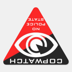 COPWATCH-dekal Triangelformat Klistermärke