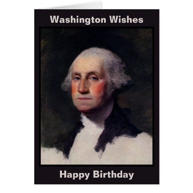 Copy Anthaeneum George Washington, Gilbert Stuart Hälsningskort (Framsidan)