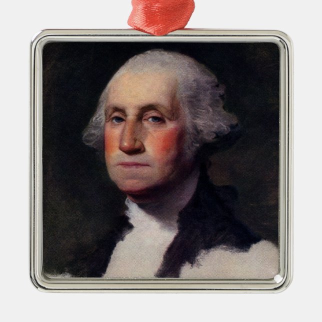 Copy Anthaeneum George Washington, Gilbert Stuart Julgransprydnad Metall (Framsidan)