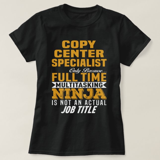 Copy Center-specialister T Shirt (Design framsida)