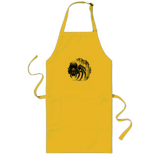Copy of Creepy Black Spider Gothic Design Långt Förkläde