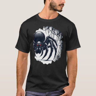 Copy of Creepy Black Spider Gothic Design T Shirt
