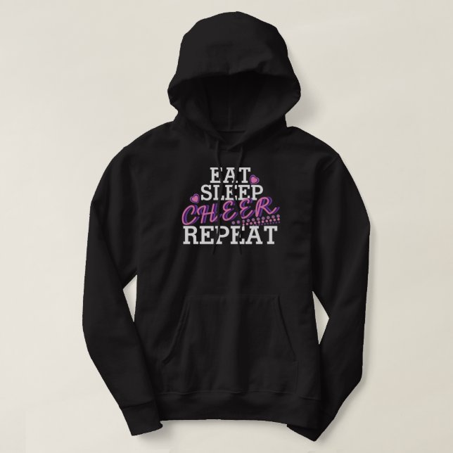 Copy of Eat Sleep Cheer Repeat Hoodie (Design framsida)