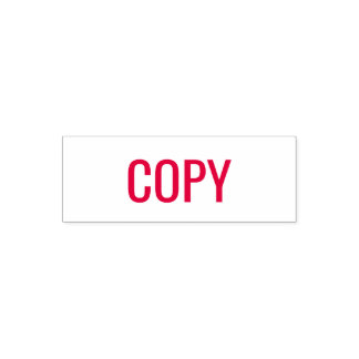 COPY Red Bläck Text Business Självfärgande Stämpel