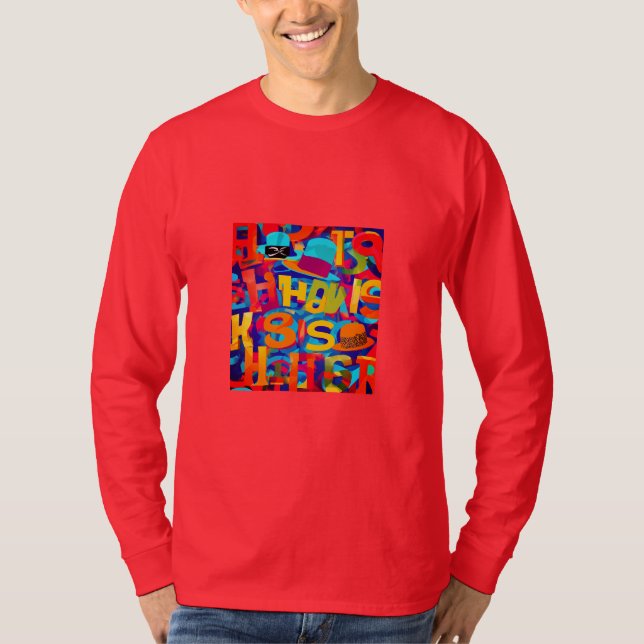 Copycat Vibes: Colorful Hip-Skutt Graphic Tee (Framsida)