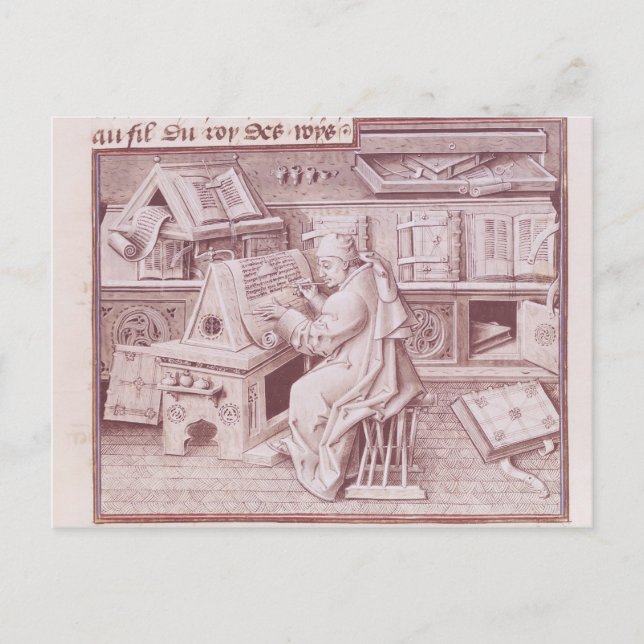 copyist Jean Mielot Vykort (Framsida)