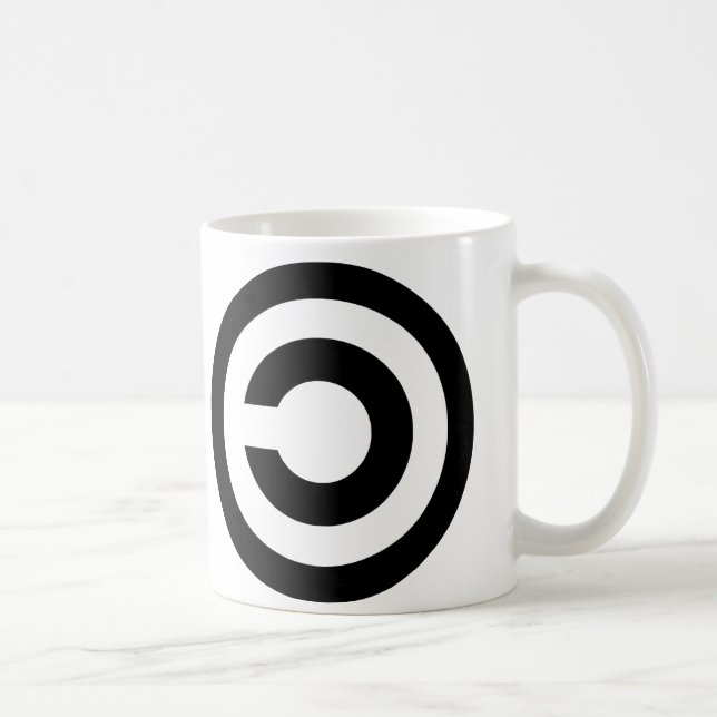 Copyleft - information önskar att vara fri kaffemugg (Höger)