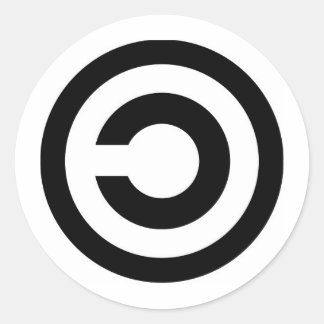 copyleft runt klistermärke