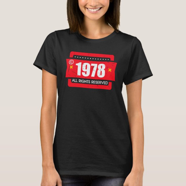 Copyright 1978 All Rights Reserve T Shirt (Framsida)