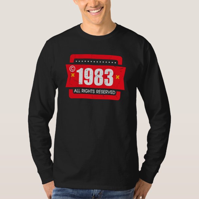 Copyright 1983 All Rights Reserve T Shirt (Framsida)