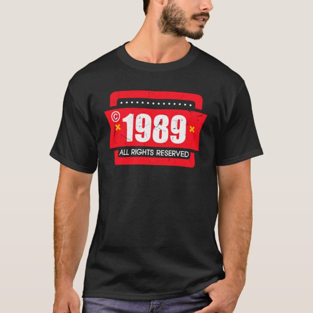 Copyright 1989 All Rights Reserve T Shirt (Framsida)