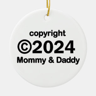 Copyright 2019 Mamma och pappa Julgransprydnad Keramik