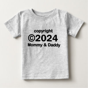 Copyright 2020 Mamma och Pappa Baby T-shirt