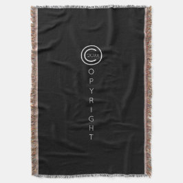 Copyright Modern Typografiska svart Filt