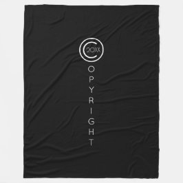 Copyright Modern Typografiska svart Fleecefilt