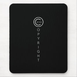 Copyright Modern Typografiska svart Musmatta
