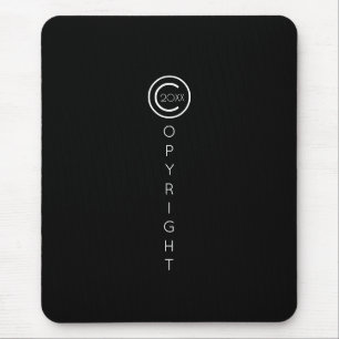 Copyright Modern Typografiska svart Musmatta