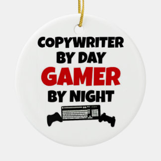 Copywriter by Day Gamer by Natt Julgransprydnad Keramik