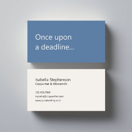 Copywriter Frilansskribent Enkelt Humoristisk Visitkort