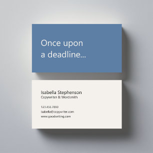 Copywriter Frilansskribent Enkelt Humoristisk Visitkort