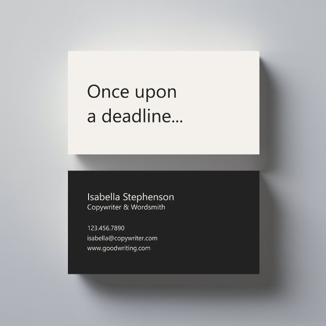 Copywriter Frilansskribent Modern Minimalism Visitkort (Skapare uppladdad)