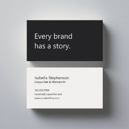 Copywriter Frilansskribent Modern Minimalist Visitkort