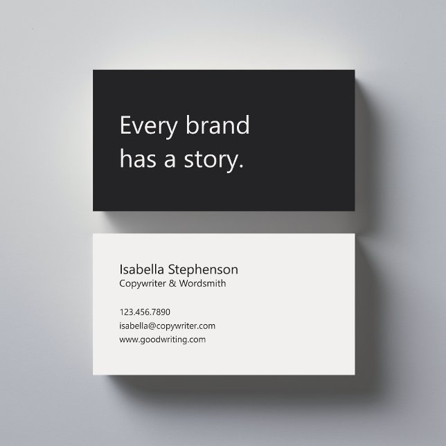 Copywriter Frilansskribent Modern Minimalist Visitkort (Skapare uppladdad)