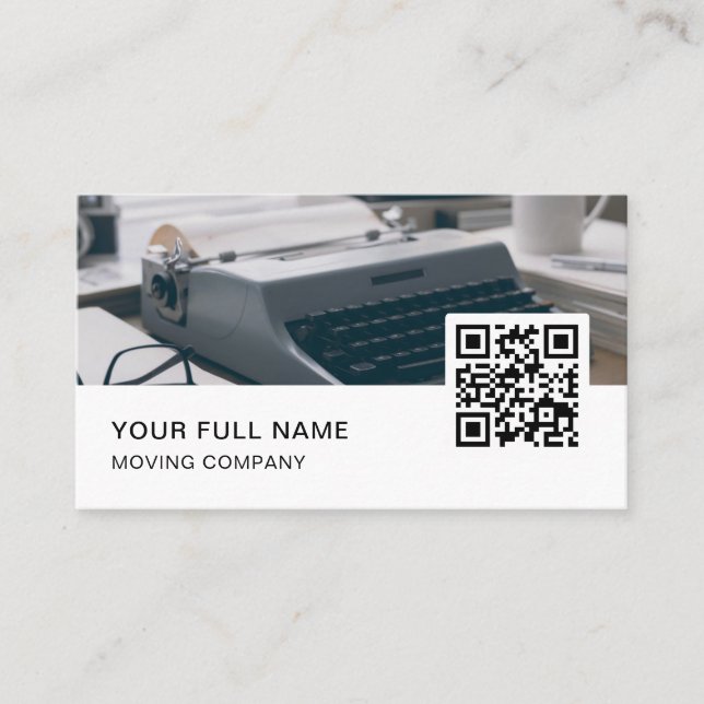 Copywriter QR Logotyp Social Media Visitkort (Framsida)