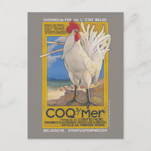 Coq-sur-Mer Vintage affisch 1923 Vykort