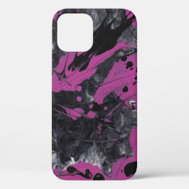 Coque abstrait rose noir.