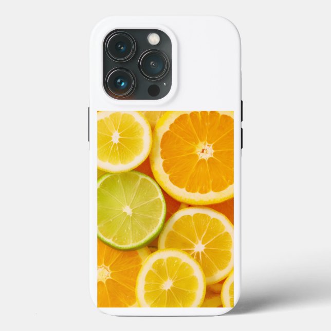 Coque iPhone motif agrumes frais – Citron, orange  (Baksida )