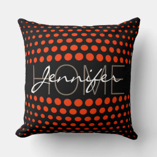 Coquelicot polka dots hemmonogram kudde