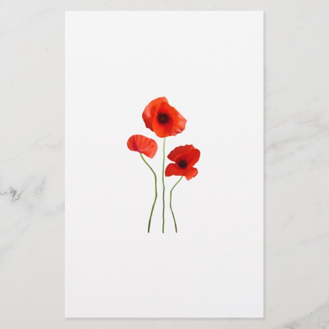 coquelicot -poppy brevpapper (Framsida)
