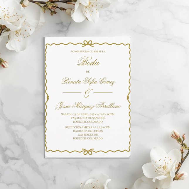 Coquet wreath Spanish wedding   Inbjudningar (Skapare uppladdad)