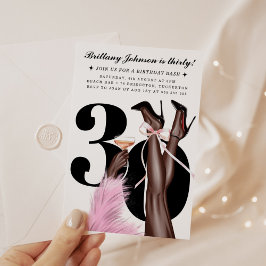 Coquette 30års födelsedag inbjudningar