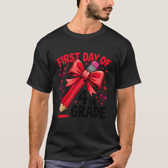 Coquette 4:e klass första dagen tillbaka till skol t shirt (Framsida)