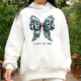 Coquette Aesthetic Blue Bow Custom Name Sweatshirt T Shirt