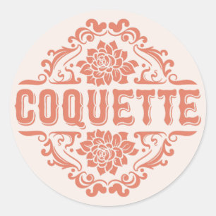 Coquette Aesthetic Girl pastel rosa Runt Klistermärke