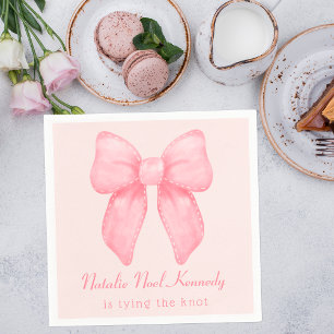 Coquette Aesthetic Möhippa Cute Rosa Bow Pappersservett
