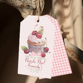 Coquette Aesthetic Rosa Bow Cherry Cake Finare Gir Presentetikett