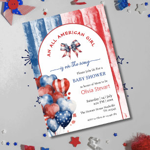 Coquette  All American Girl 4 juli barnkalas Inbjudningar