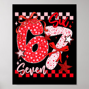 Coquette Alla hjärtans dag 67 Sex Sju Preppy Hjärt Poster
