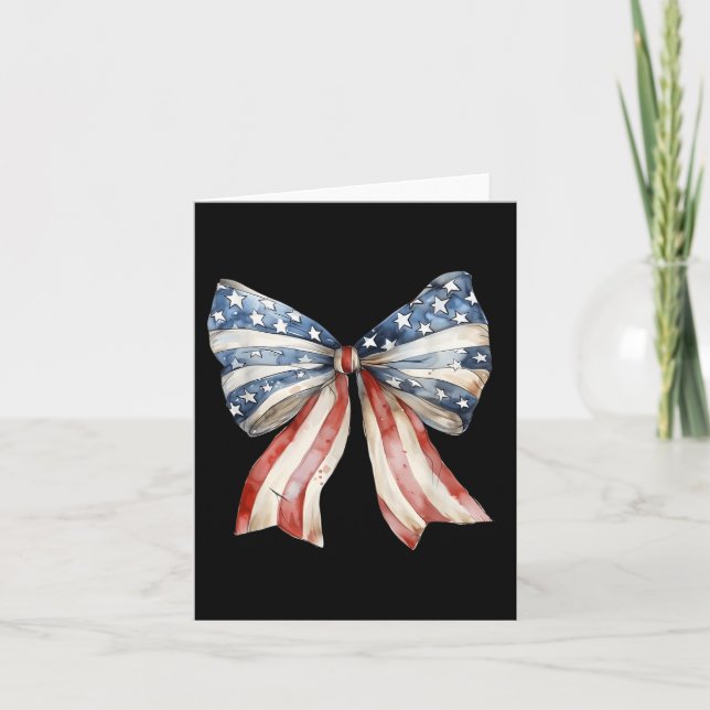 Coquette American Bow Independence day Shirt Kort (Framsida)