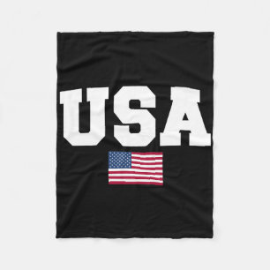 Coquette amerikansk flagga 4 juli självständighets fleecefilt